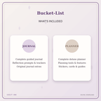 Idgit Ink Bucket-List deluxe journal and planner bundle — complete journal and planner bundle contents