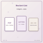 Idgit Ink Bucket-List deluxe journal and planner bundle — digital formats and available page sizes