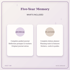 Idgit Ink Five-Year Memory deluxe journal and planner bundle — complete journal and planner bundle contents