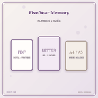 Idgit Ink Five-Year Memory deluxe journal and planner bundle — digital formats and available page sizes