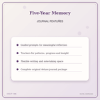 Idgit Ink Five-Year Memory deluxe journal and planner bundle — journal prompts and reflection features