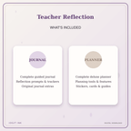 Idgit Ink Teacher Reflection deluxe journal and planner bundle — complete journal and planner bundle contents