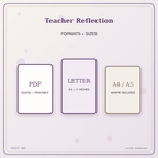 Idgit Ink Teacher Reflection deluxe journal and planner bundle — digital formats and available page sizes