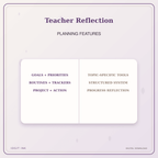 Idgit Ink Teacher Reflection deluxe journal and planner bundle — planner organization and planning features