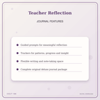 Idgit Ink Teacher Reflection deluxe journal and planner bundle — journal prompts and reflection features