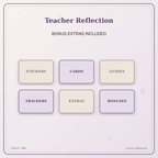 Idgit Ink Teacher Reflection deluxe journal and planner bundle — included digital stickers and cards