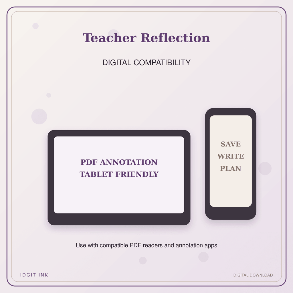 Idgit Ink Teacher Reflection deluxe journal and planner bundle — tablet and pdf annotation compatibility
