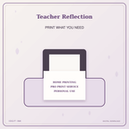 Idgit Ink Teacher Reflection deluxe journal and planner bundle — home and professional printing information