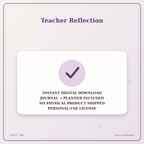 Idgit Ink Teacher Reflection deluxe journal and planner bundle — instant download and no physical product notice