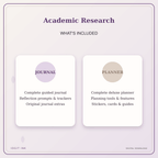 Idgit Ink Academic Research deluxe journal and planner bundle — complete journal and planner bundle contents