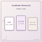 Idgit Ink Academic Research deluxe journal and planner bundle — digital formats and available page sizes
