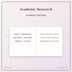 Idgit Ink Academic Research deluxe journal and planner bundle — planner organization and planning features