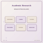 Idgit Ink Academic Research deluxe journal and planner bundle — included digital stickers and cards