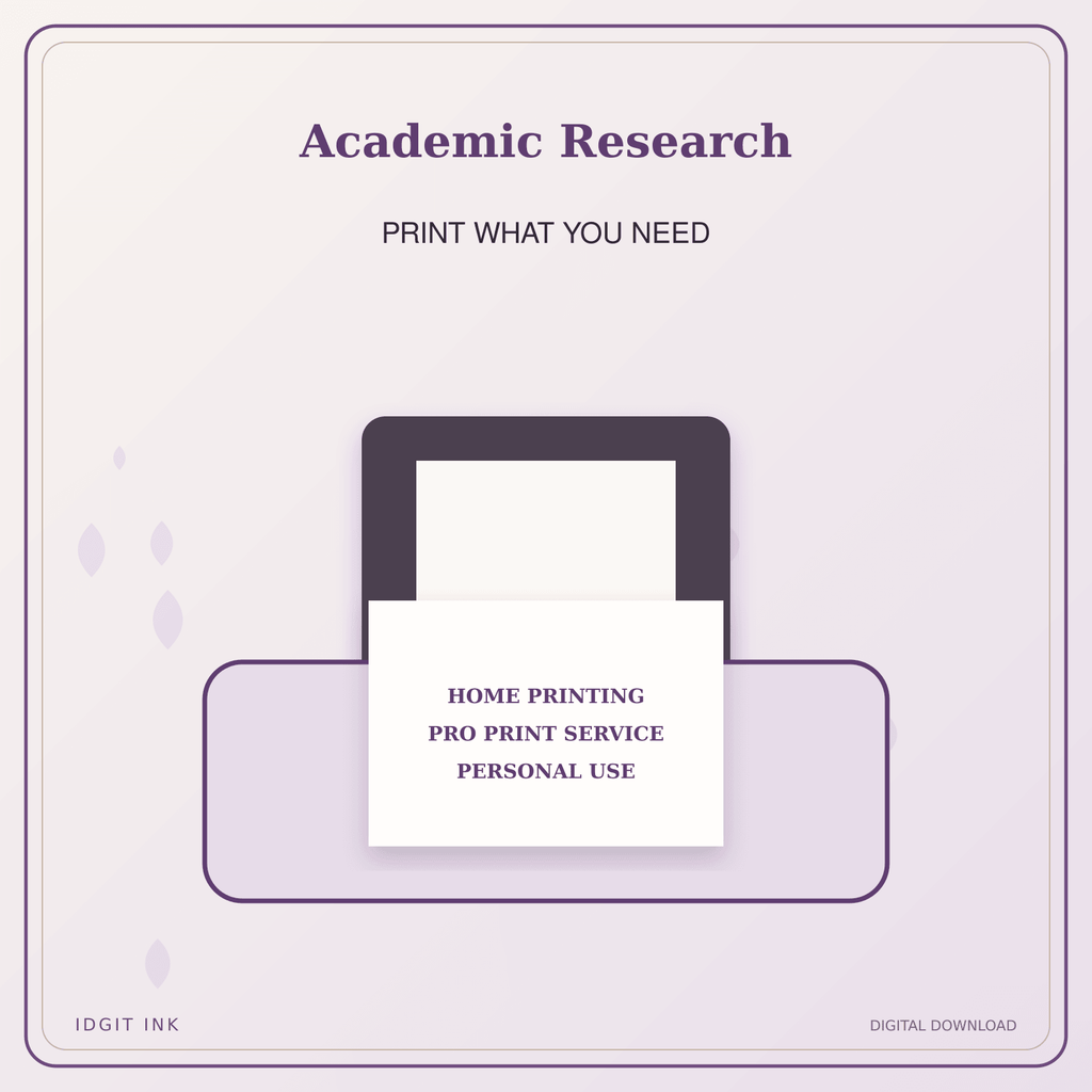 Idgit Ink Academic Research deluxe journal and planner bundle — home and professional printing information