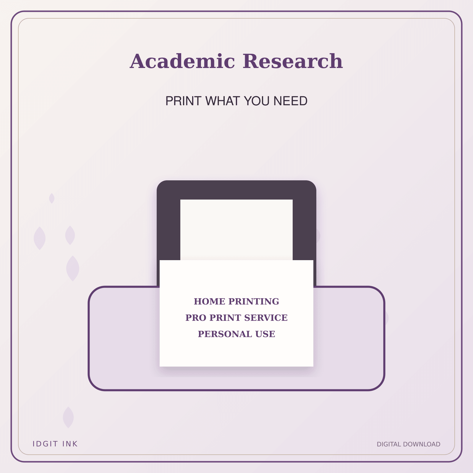Idgit Ink Academic Research deluxe journal and planner bundle — home and professional printing information