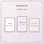 Idgit Ink Job-Search deluxe journal and planner bundle — digital formats and available page sizes