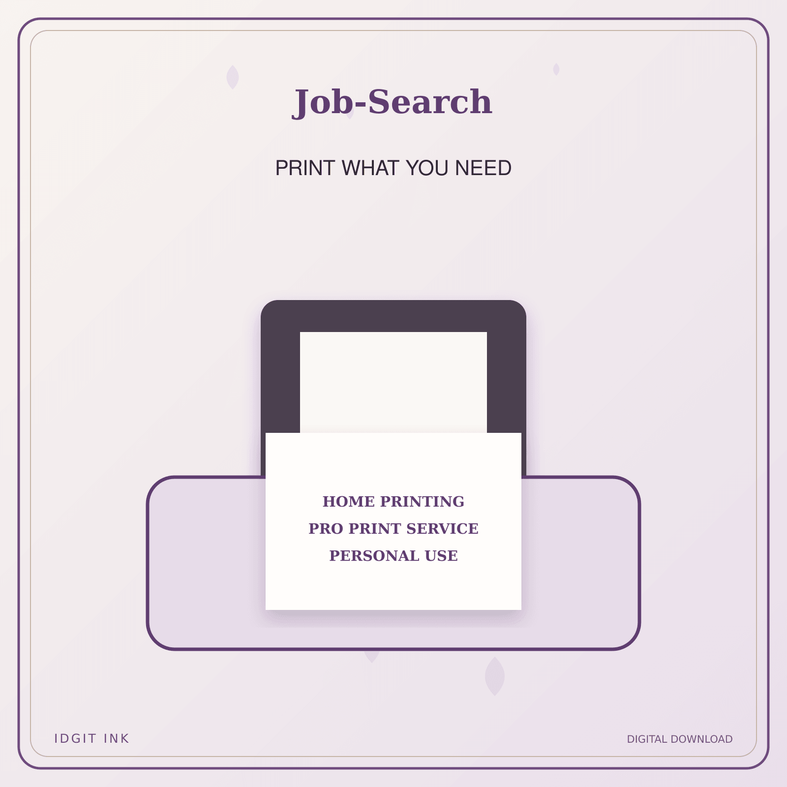 Idgit Ink Job-Search deluxe journal and planner bundle — home and professional printing information