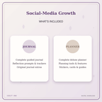Idgit Ink Social-Media Growth deluxe journal and planner bundle — complete journal and planner bundle contents