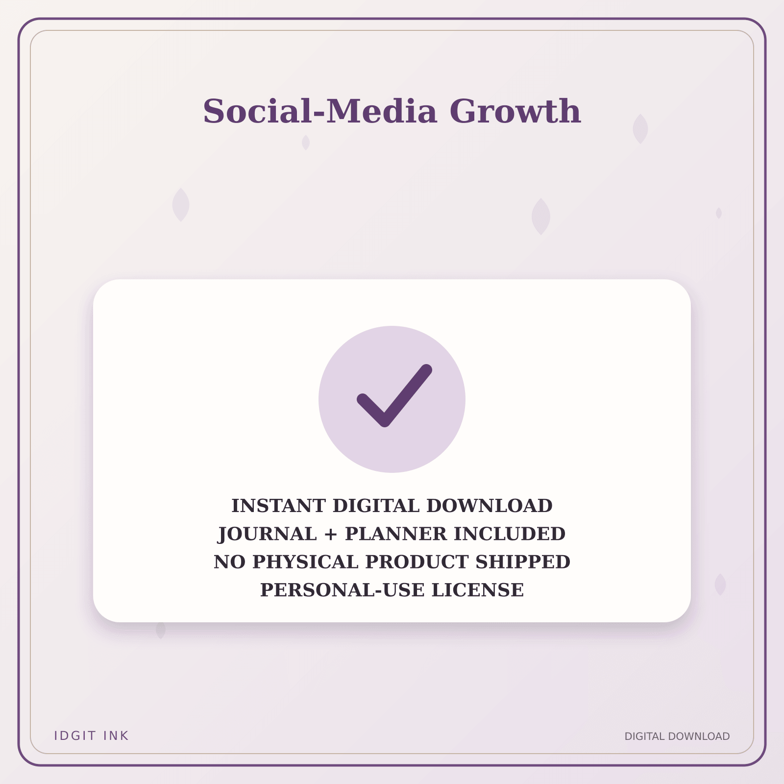 Idgit Ink Social-Media Growth deluxe journal and planner bundle — instant download and no physical product notice