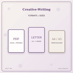 Idgit Ink Creative-Writing deluxe journal and planner bundle — digital formats and available page sizes