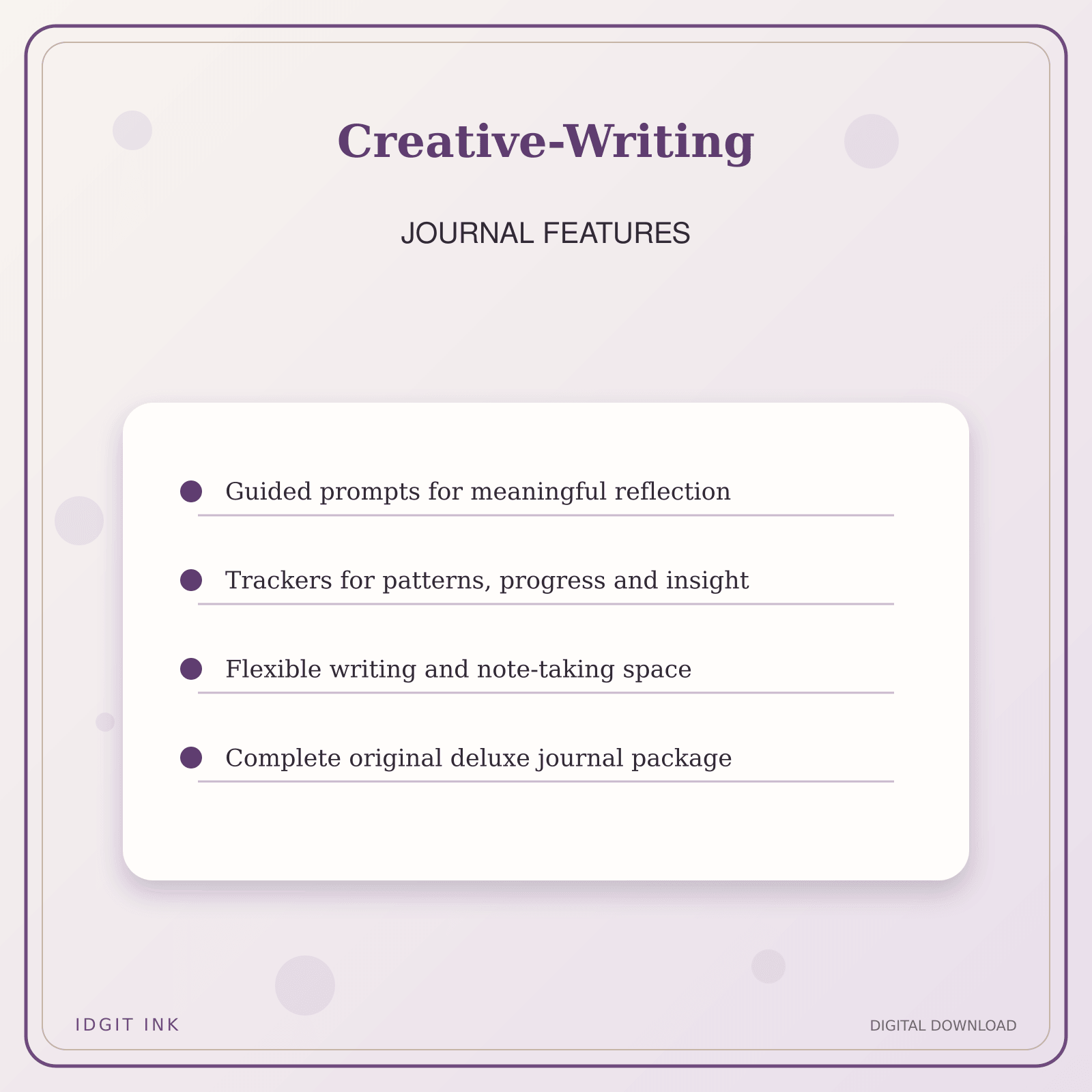 Idgit Ink Creative-Writing deluxe journal and planner bundle — journal prompts and reflection features