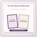 Idgit Ink Art and Sketch Reflection deluxe journal and planner bundle — primary bundle cover showing both deluxe products