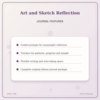 Idgit Ink Art and Sketch Reflection deluxe journal and planner bundle — journal prompts and reflection features