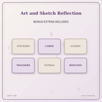 Idgit Ink Art and Sketch Reflection deluxe journal and planner bundle — included digital stickers and cards