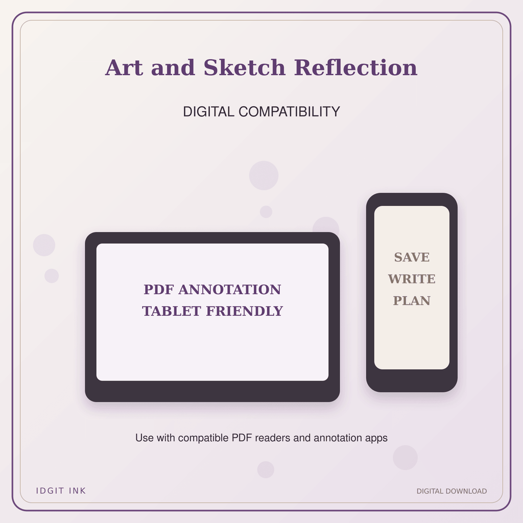 Idgit Ink Art and Sketch Reflection deluxe journal and planner bundle — tablet and pdf annotation compatibility