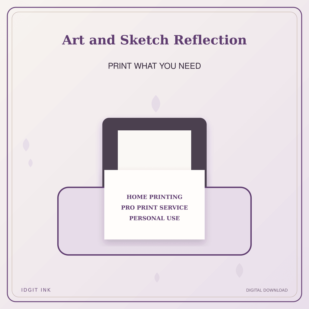Idgit Ink Art and Sketch Reflection deluxe journal and planner bundle — home and professional printing information