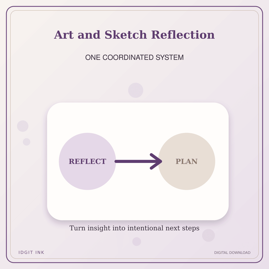 Idgit Ink Art and Sketch Reflection deluxe journal and planner bundle — topic-specific benefits and use cases