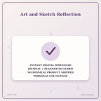 Idgit Ink Art and Sketch Reflection deluxe journal and planner bundle — instant download and no physical product notice