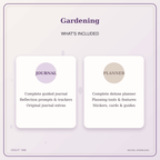Idgit Ink Gardening deluxe journal and planner bundle — complete journal and planner bundle contents