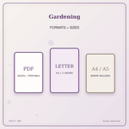 Idgit Ink Gardening deluxe journal and planner bundle — digital formats and available page sizes