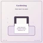 Idgit Ink Gardening deluxe journal and planner bundle — home and professional printing information