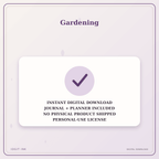 Idgit Ink Gardening deluxe journal and planner bundle — instant download and no physical product notice