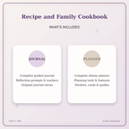 Idgit Ink Recipe and Family Cookbook deluxe journal and planner bundle — complete journal and planner bundle contents