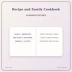 Idgit Ink Recipe and Family Cookbook deluxe journal and planner bundle — planner organization and planning features