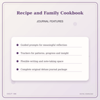 Idgit Ink Recipe and Family Cookbook deluxe journal and planner bundle — journal prompts and reflection features