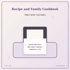 Idgit Ink Recipe and Family Cookbook deluxe journal and planner bundle — home and professional printing information