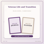Idgit Ink Veteran Life and Transition deluxe journal and planner bundle — primary bundle cover showing both deluxe products