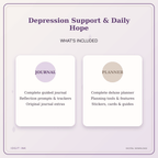 Idgit Ink Depression Support & Daily Hope deluxe journal and planner bundle — complete journal and planner bundle contents