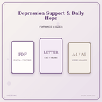 Idgit Ink Depression Support & Daily Hope deluxe journal and planner bundle — digital formats and available page sizes