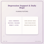 Idgit Ink Depression Support & Daily Hope deluxe journal and planner bundle — planner organization and planning features