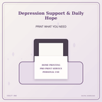 Idgit Ink Depression Support & Daily Hope deluxe journal and planner bundle — home and professional printing information