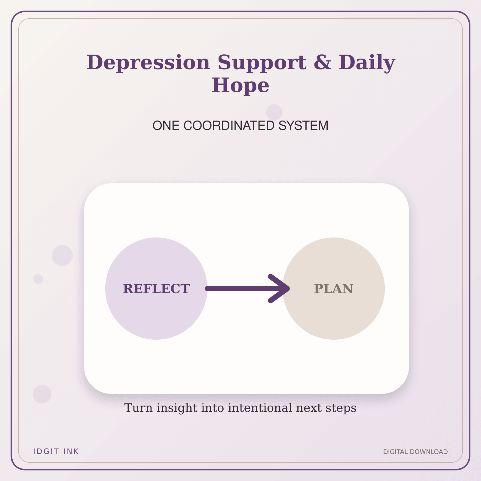 Idgit Ink Depression Support & Daily Hope deluxe journal and planner bundle — topic-specific benefits and use cases
