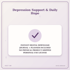 Idgit Ink Depression Support & Daily Hope deluxe journal and planner bundle — instant download and no physical product notice