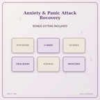Idgit Ink Anxiety & Panic Attack Recovery deluxe journal and planner bundle — included digital stickers and cards