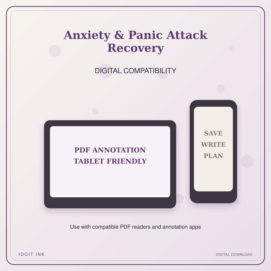 Idgit Ink Anxiety & Panic Attack Recovery deluxe journal and planner bundle — tablet and pdf annotation compatibility
