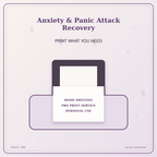 Idgit Ink Anxiety & Panic Attack Recovery deluxe journal and planner bundle — home and professional printing information